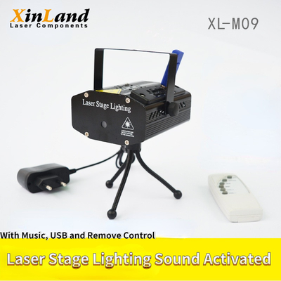 il suono di USB di musica di 7.5w Mini Laser Stage Lighting With attivato rimuove il controllo RGB