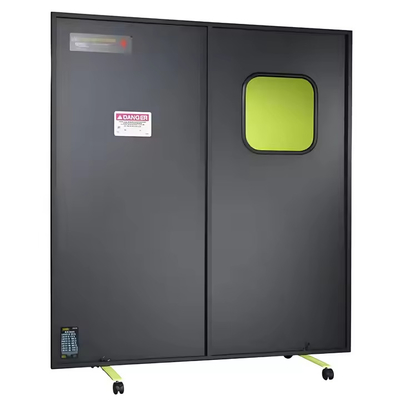 Disegno di sicurezza laser con finestra per radiazioni laser
